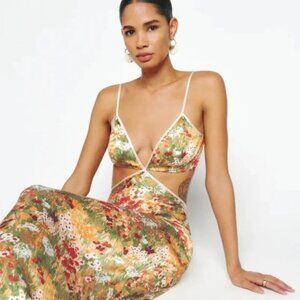 Reformation Poppies Silk Dress in Sojourn (size 6)